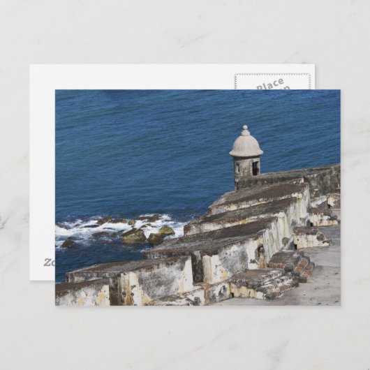 Carte Postale Porto Rico, Vieux San Juan, section d'El Morro (Devant / Derrière)