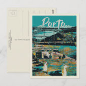 Carte Postale Porto View avec D. Luis I Bridge, Portugal (Devant / Derrière)