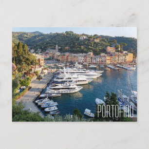 Carte Postale Portofino Italie beaux yachts dans le port
