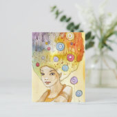 Carte Postale Portrait Abstrait (Debout devant)