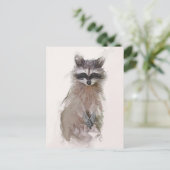 Carte Postale Portrait adorable Raccoon (Debout devant)