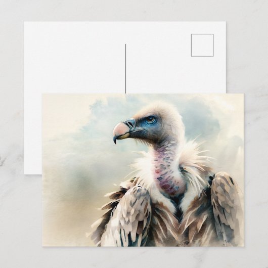 Carte postale Portrait Aquarelle Vulcain (Devant / Derrière)