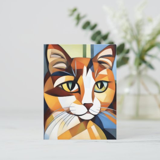 Carte Postale Portrait Art Calico Cubist (Debout devant)