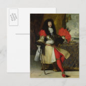 Carte Postale Portrait assis de Louis XIV après 1670 (Devant / Derrière)