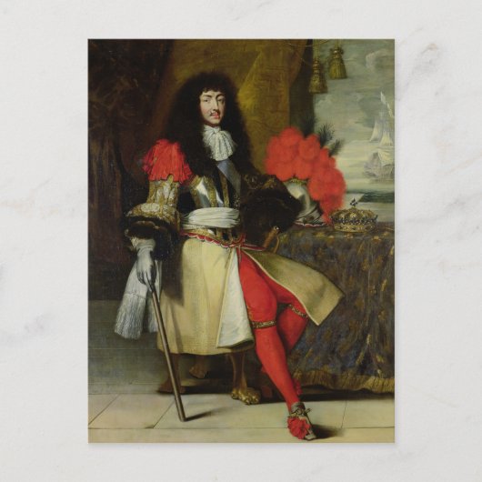 Carte Postale Portrait assis de Louis XIV après 1670 (Devant)