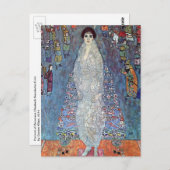 Carte Postale Portrait Baronne Elisabeth Bacchofen Echt, Klimt (Devant / Derrière)