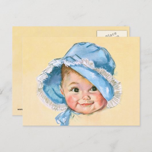 Carte Postale Portrait bébé mignon (Devant / Derrière)