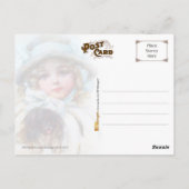 Carte Postale Portrait chéri d'une petite fille et de son chien (Dos)