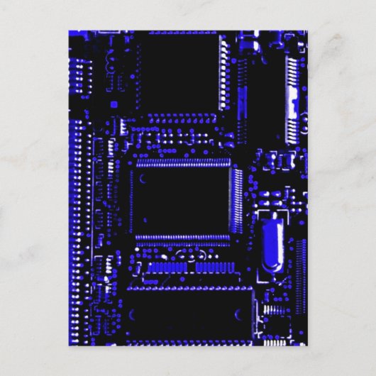 Carte postale portrait Circuit Blue (Devant)