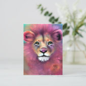 Carte Postale Portrait complet extrêmement détaillé d'un Lion Fl (Debout devant)