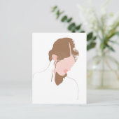 Carte Postale Portrait Contour Moderne (Debout devant)