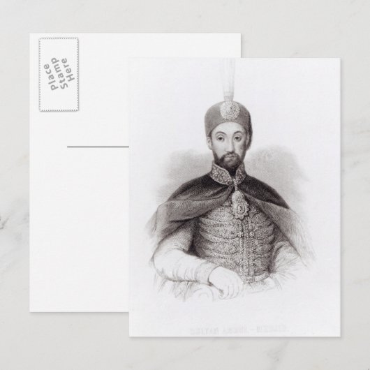 Carte Postale Portrait d'Abdulmecit (Devant / Derrière)