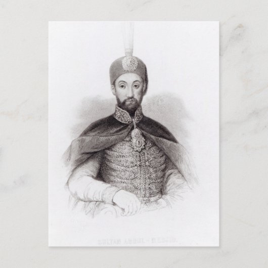 Carte Postale Portrait d'Abdulmecit (Devant)