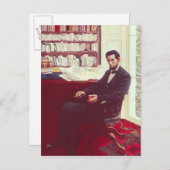 Carte Postale Portrait d'Abraham Lincoln (Devant / Derrière)