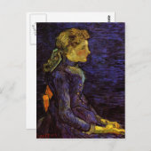 Carte Postale Portrait d'Adeline Ravoux par Vincent van Gogh (Devant / Derrière)