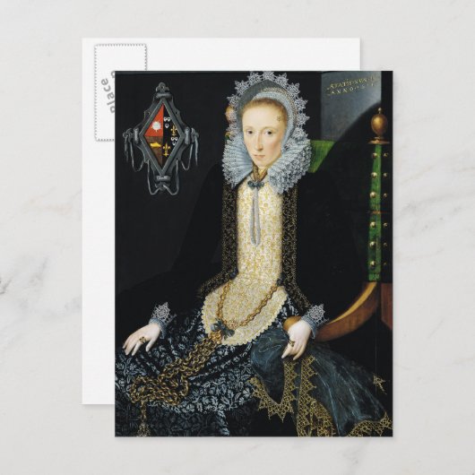 Carte Postale Portrait d'Adriana van Nesse, 1611 (Devant / Derrière)