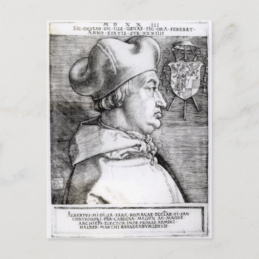 Carte Postale Portrait d'Albert, Cardinal Elector de Mayence (Devant)