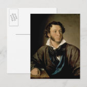 Carte Postale Portrait d'Alexandre Pouchkine (Devant / Derrière)