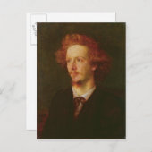 Carte Postale Portrait d'Algernon Charles Swinburne 1867 (Devant / Derrière)