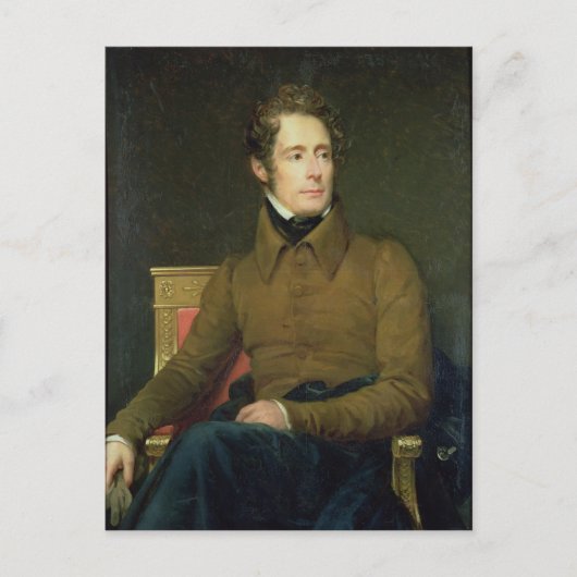 Carte Postale Portrait d'Alphonse de Lamartine, 1831 (Devant)