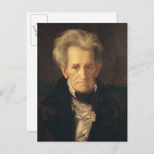 Carte Postale Portrait d'Andrew Jackson (Devant / Derrière)