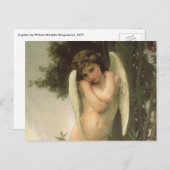 Carte Postale Portrait d'ange de Cupid (Cupidon) par Bouguereau (Devant / Derrière)