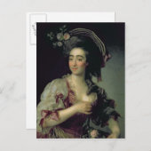 Carte Postale Portrait d'Anna Davia-Bernucci, 1782 (Devant / Derrière)