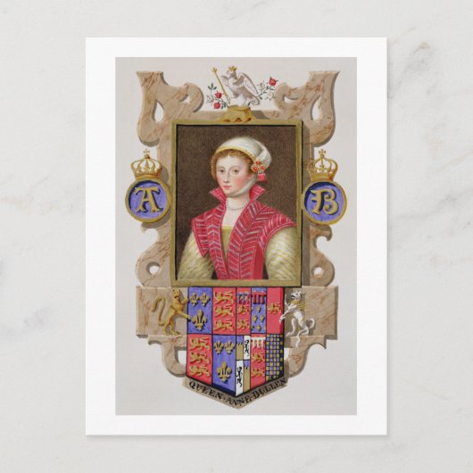 Carte Postale Portrait d'Anne Boleyn (1507-36) (Devant)