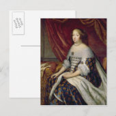 Carte Postale Portrait d'Anne d'Autriche Reine de France (Devant / Derrière)