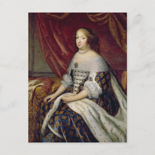 Carte Postale Portrait d'Anne d'Autriche Reine de France (Devant)