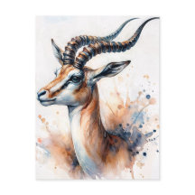 Portrait d'aquarelle Gazelle