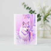 Carte Postale Portrait d'aquarelle Wolf 2 (Debout devant)