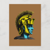 Carte Postale Portrait d'art pop gladiateur romain (Devant)