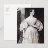 Carte Postale Portrait d'Augusta Ada Byron (Devant / Derrière)