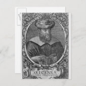 Carte Postale Portrait d'Avicenna Lecture (Devant / Derrière)