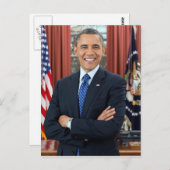 Carte Postale Portrait de Barack Obama (Devant / Derrière)