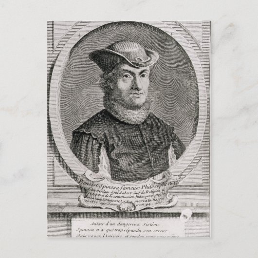 Carte Postale Portrait de Baruch ou Benedict Spinoza (Devant)