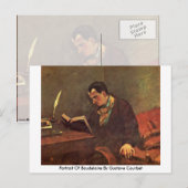 Carte Postale Portrait De Baudelaire Par Gustave Courbet (Devant / Derrière)