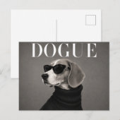 Carte Postale Portrait de Beagle de Luxe (Devant / Derrière)