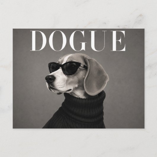 Carte Postale Portrait de Beagle de Luxe (Devant)