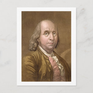 Carte Postale Portrait de Benjamin Franklin (1706-90), de 'Le