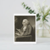 Carte Postale Portrait de Benjamin Franklin, gravé par Thomas (Debout devant)