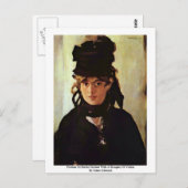 Carte Postale Portrait De Berthe Morisot (Devant / Derrière)