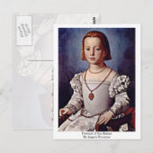 Carte Postale Portrait De Bia Medici Par Angelo Bronzino (Devant / Derrière)