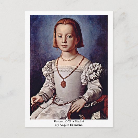 Carte Postale Portrait De Bia Medici Par Angelo Bronzino (Devant)