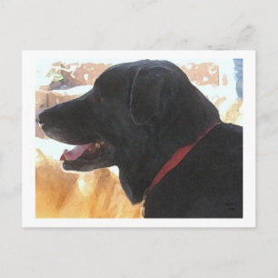 Carte Postale Portrait de Black Lab - Amoureux des chiens de Ran