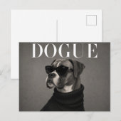 Carte Postale Portrait de Boxer de Luxe (Devant / Derrière)