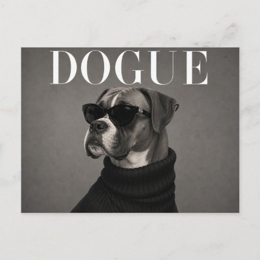 Carte Postale Portrait de Boxer de Luxe (Devant)
