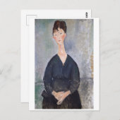 Carte Postale Portrait de Cafe Singer, Modigliani (Devant / Derrière)