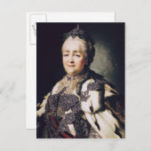 Carte Postale Portrait de Catherine II de Russie (Devant / Derrière)